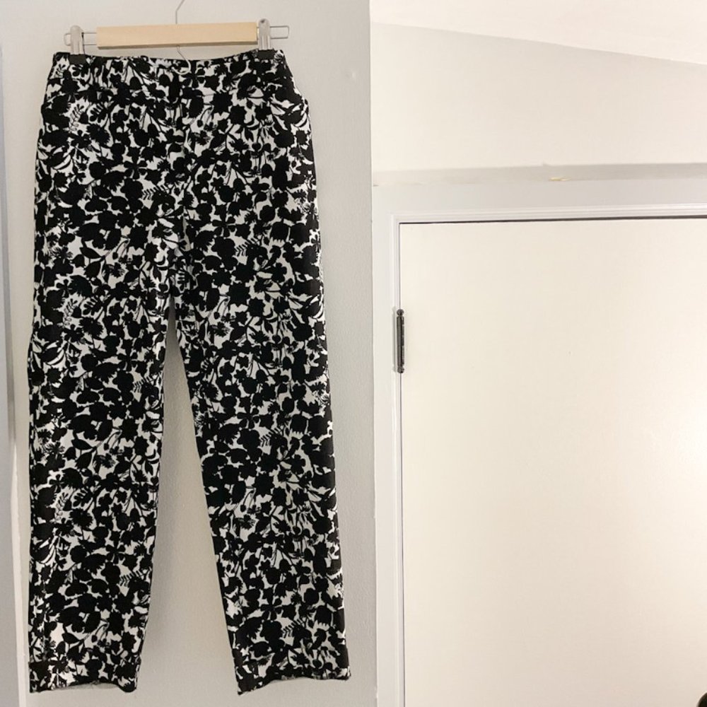 Charter Club Women's Black and White Pants